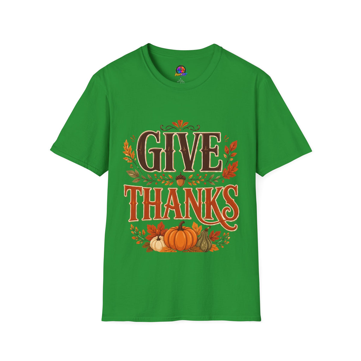Thanksgiving T-Shirt Give Thanks T-Shirt — Autumn Thanksgiving Graphic Tee