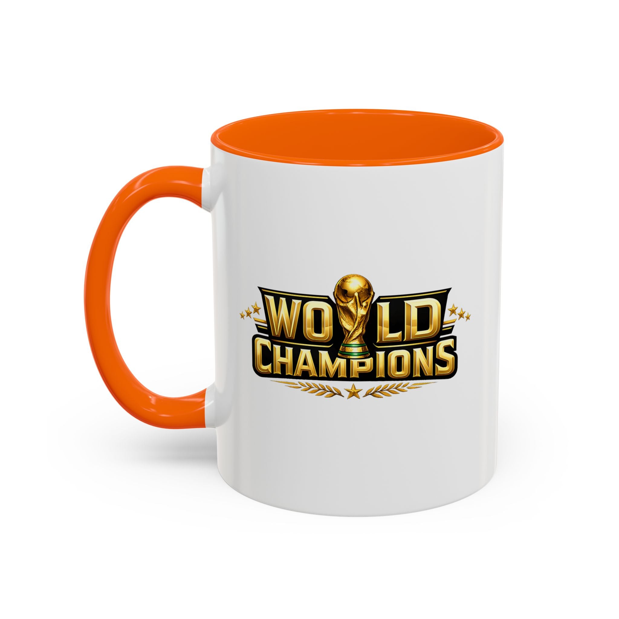 World Champions Accent Coffee Mug – Gold Trophy Sports Fan