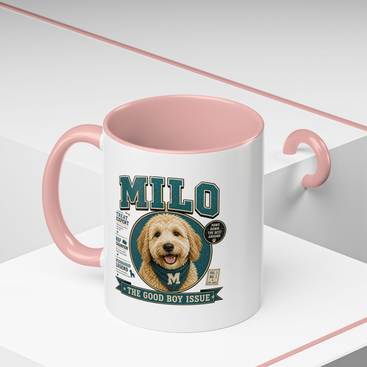Milo Bailey Dog Dad Mom Milo Dog Coffee Mug — 'The Good Boy Issue' Accent