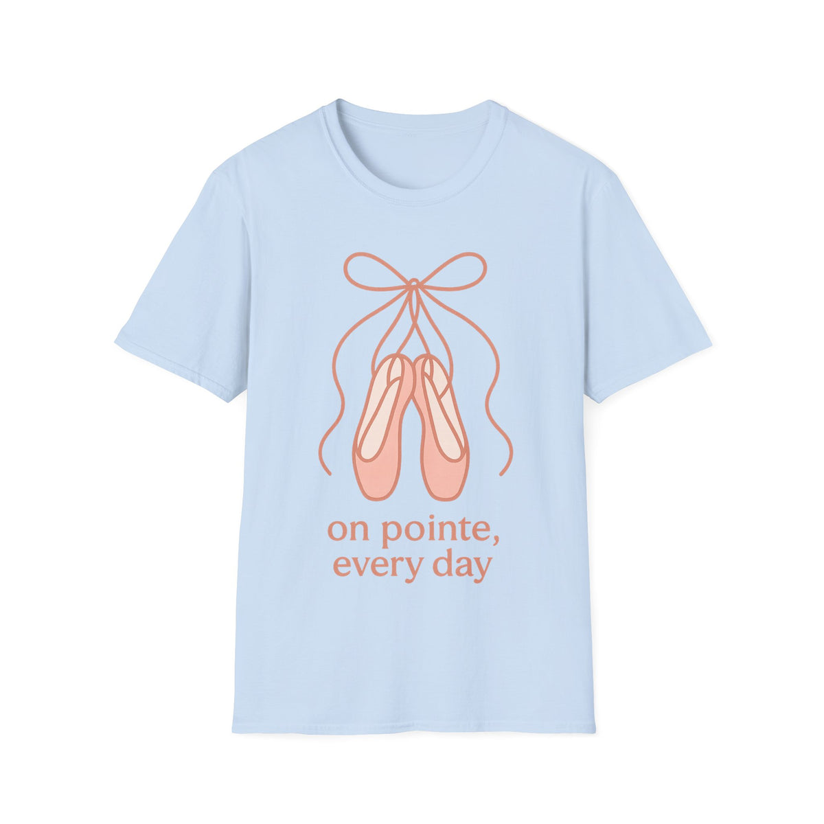 "On Pointe Every Day" Ballet Pointe Shoes Tee - Cute Coquette Balletcore Aesthetic White T-Shirt - Trending Now - September 2026