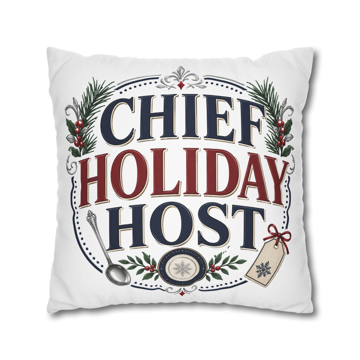 Christmas Chief Holiday Host Decorative Pillowcase
