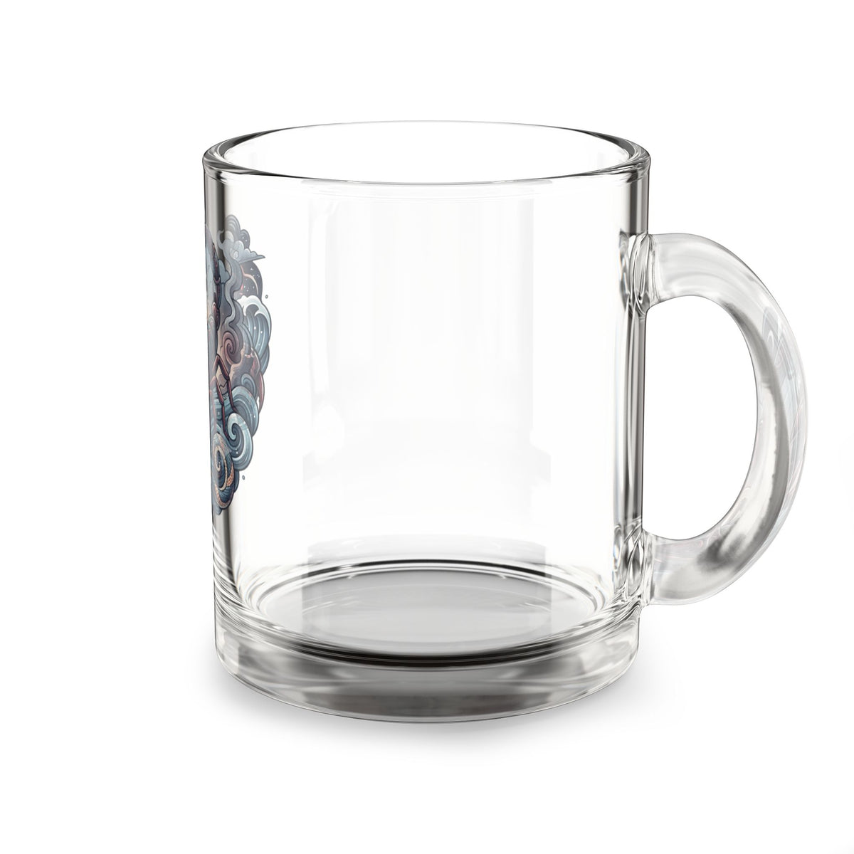 Scorpion Wave Glass Mug — 10oz Tattoo-Style Scorpio Zodiac Design