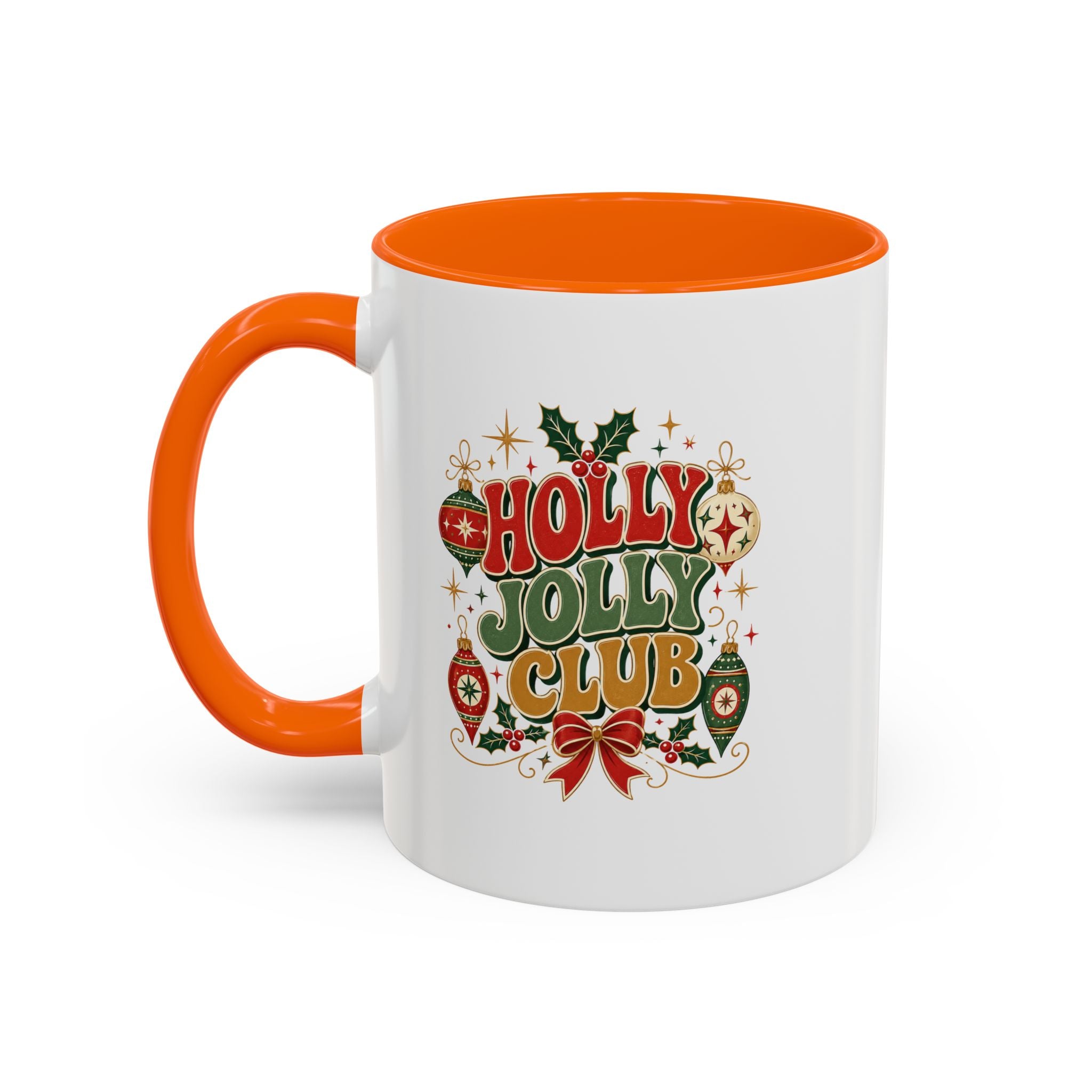 Accent Coffee Mug Holly Jolly Club