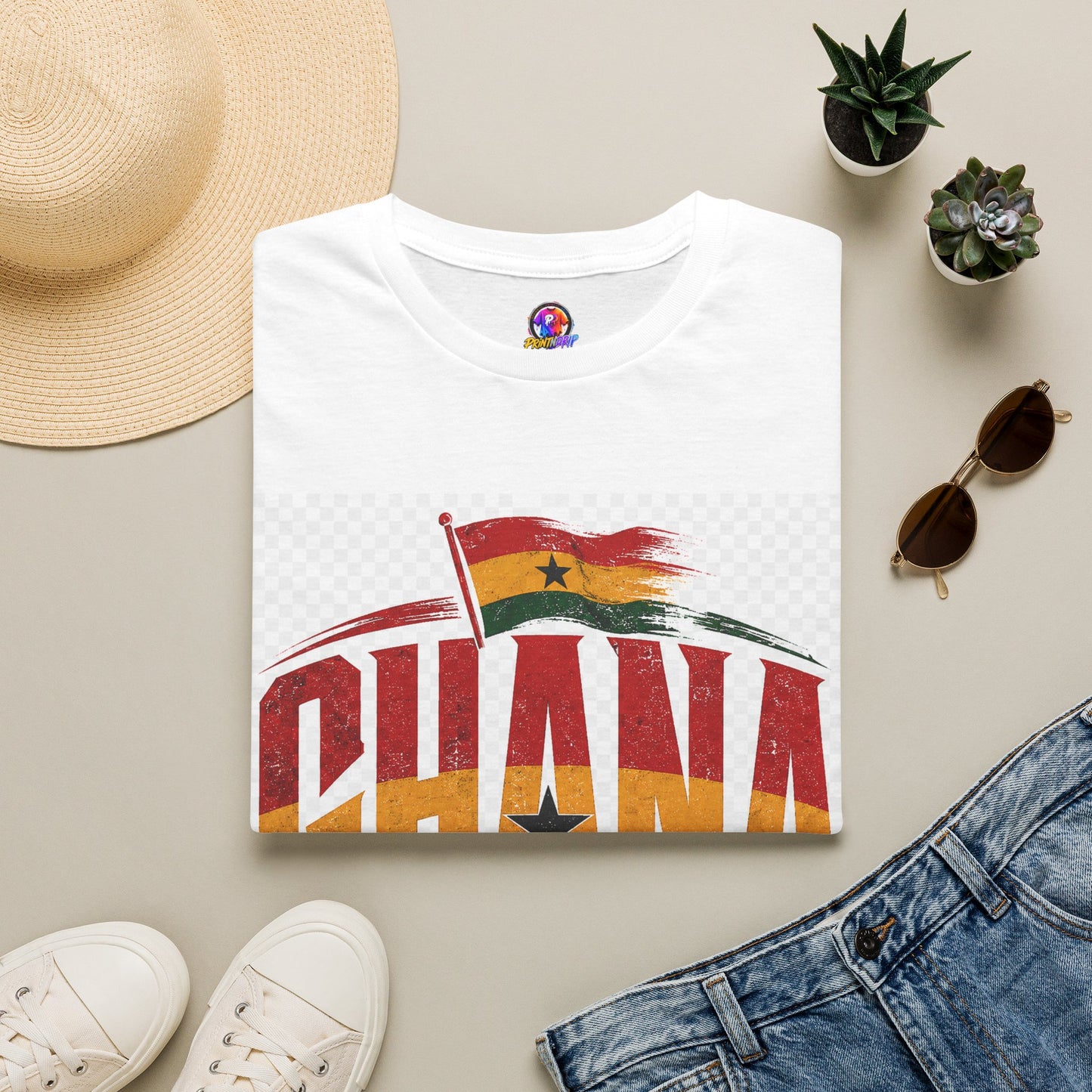 Ghana Flag Soccer T-Shirt — Retro Ghana Pride Football Tee