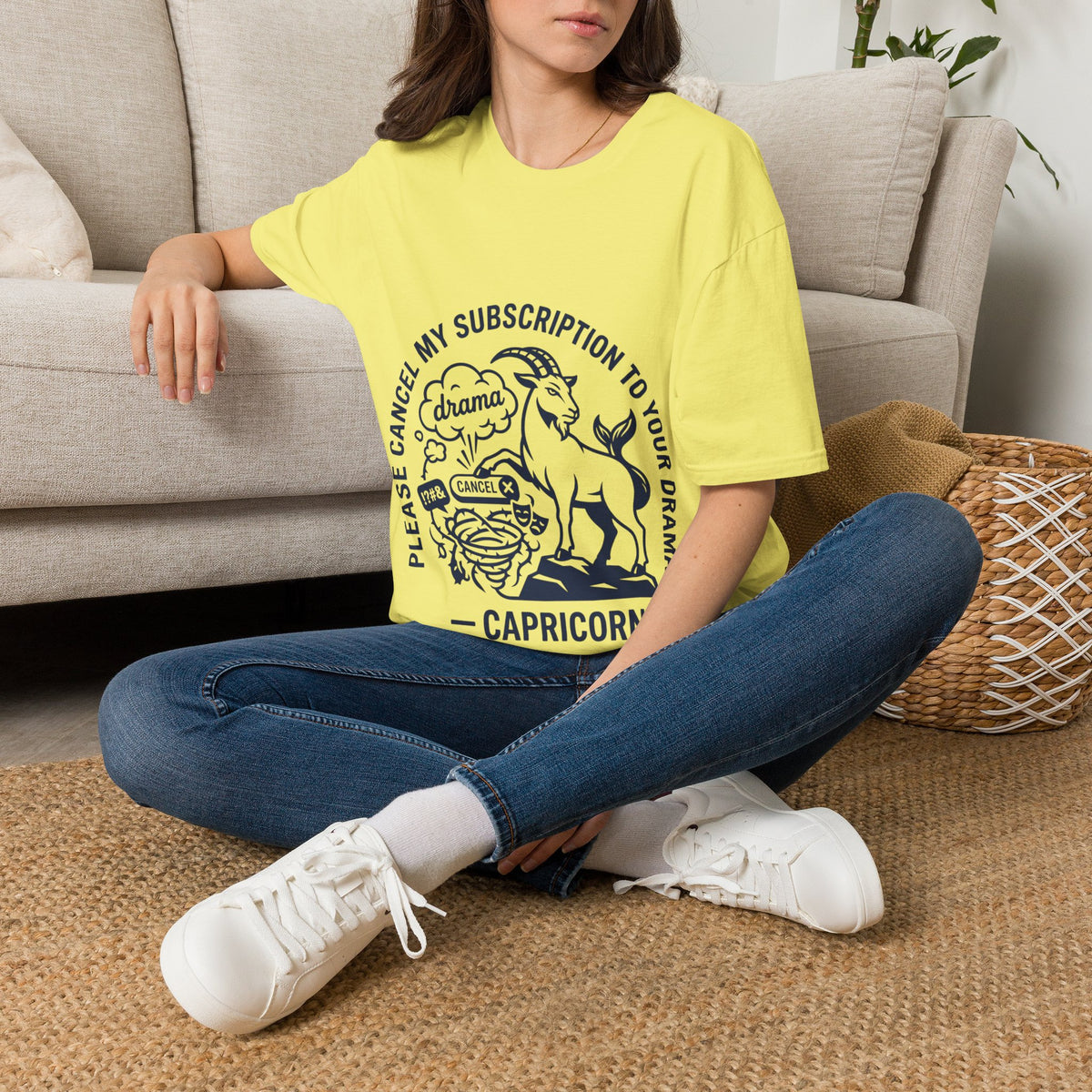 Capricorn Zodiac Tee — "Cancel My Subscription to Your Drama" Horoscope Shirt