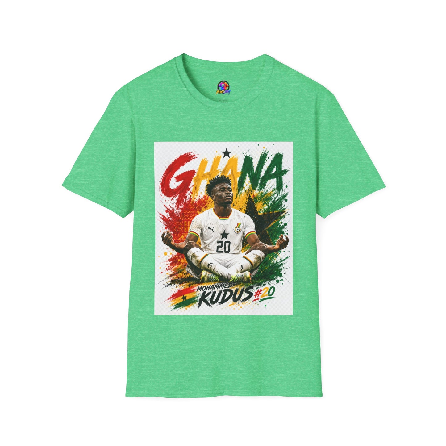 Ghana Football Player Graphic T-Shirt — Ghana Colors & Kudus Print
