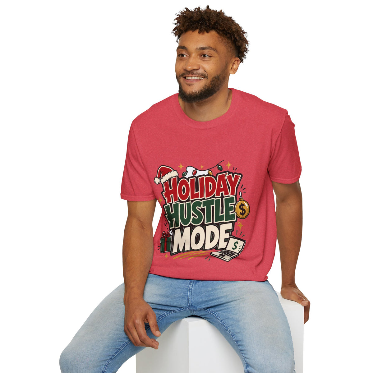 Holiday Hustle Mode T-Shirt — Funny Christmas Graphic Tee