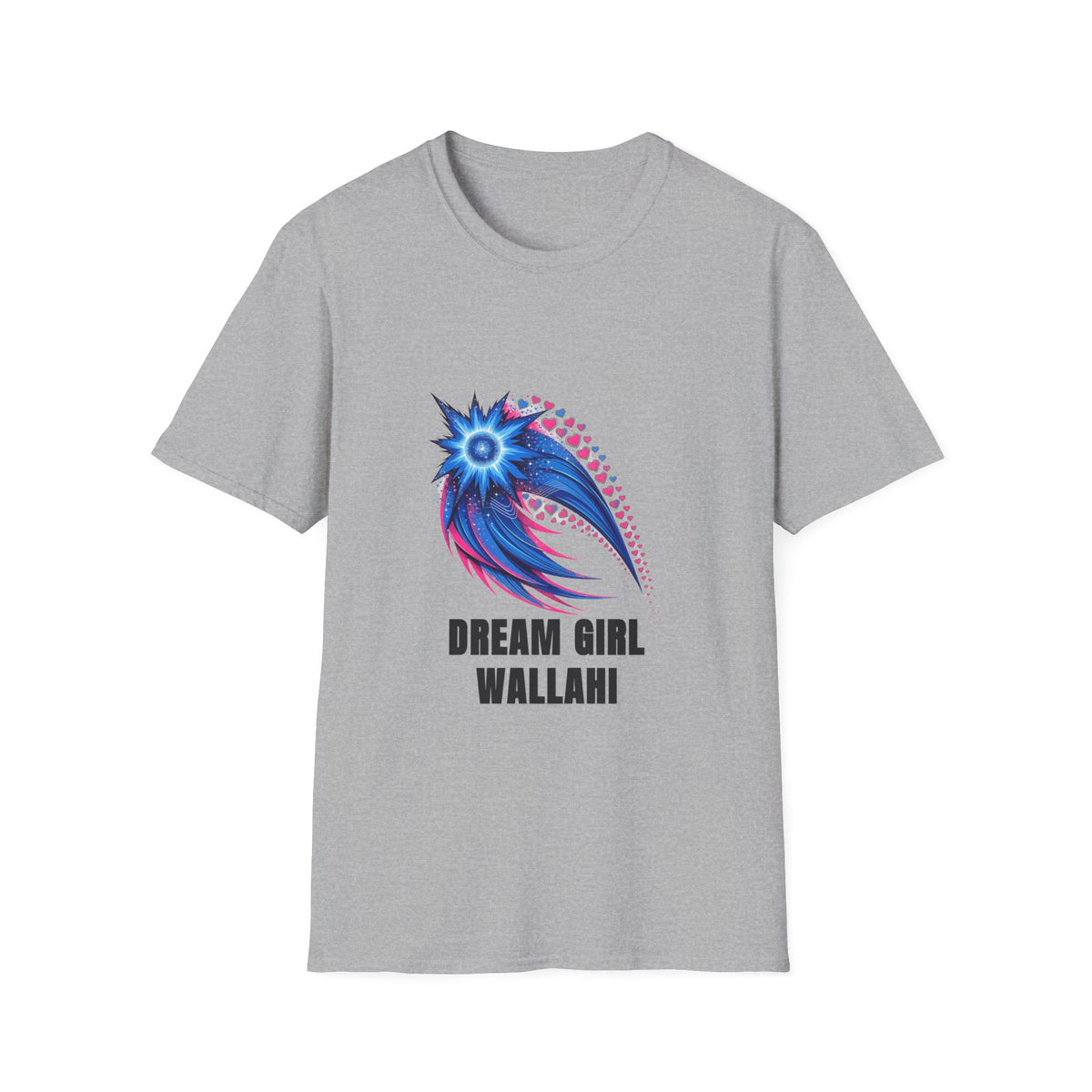 Dream Girl T-Shirt — Blue Starburst Heart Graphic ("Dream Girl Wallah") - Trending Now - August 2026