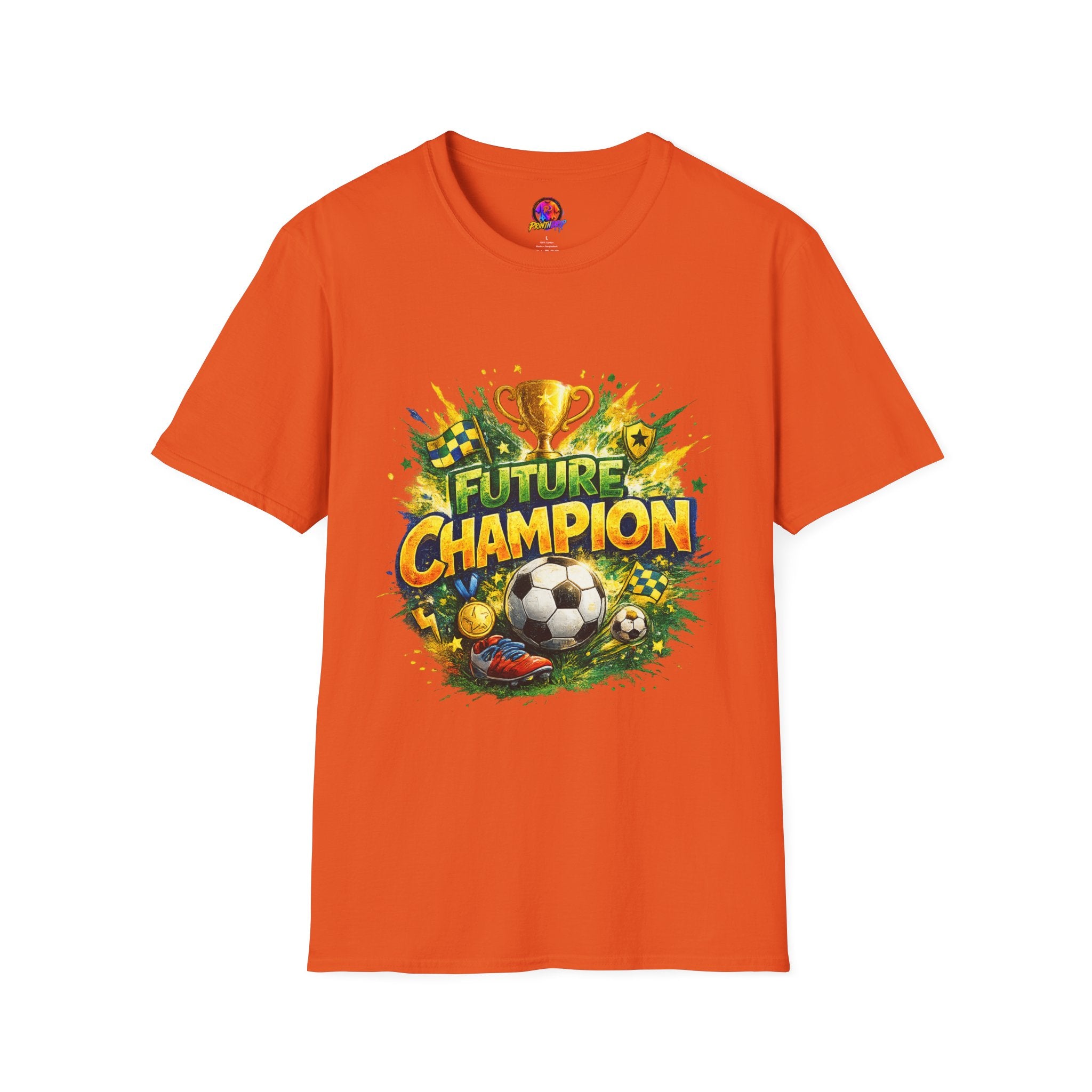 Kids Future Champion Soccer T-Shirt — Kids’ Sports Trophy Graphic Tee