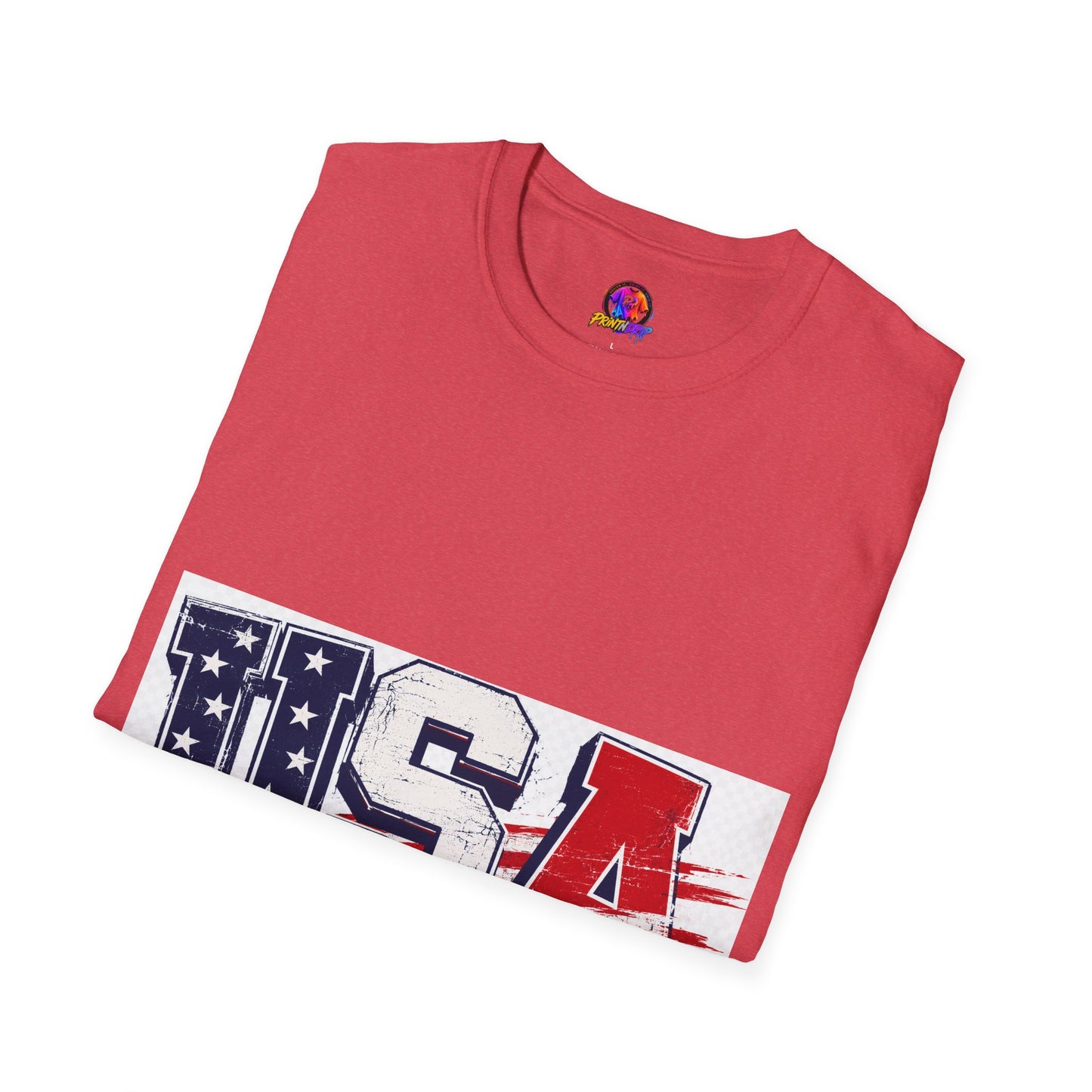 USA Flag Graphic T-Shirt — Patriotic Red White & Blue Tee