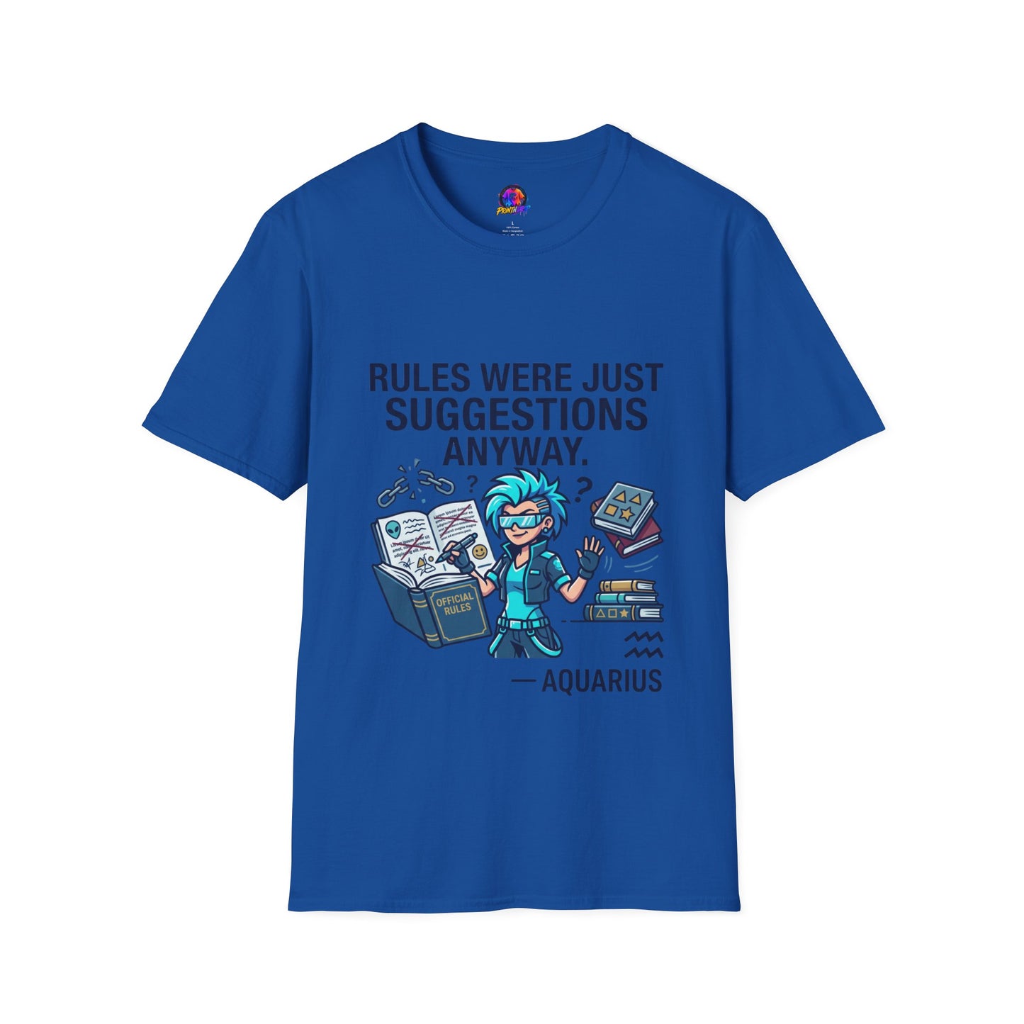 Aquarius Zodiac T‑Shirt — "Rules Were Just Suggestions Anyway" Graphic Tee