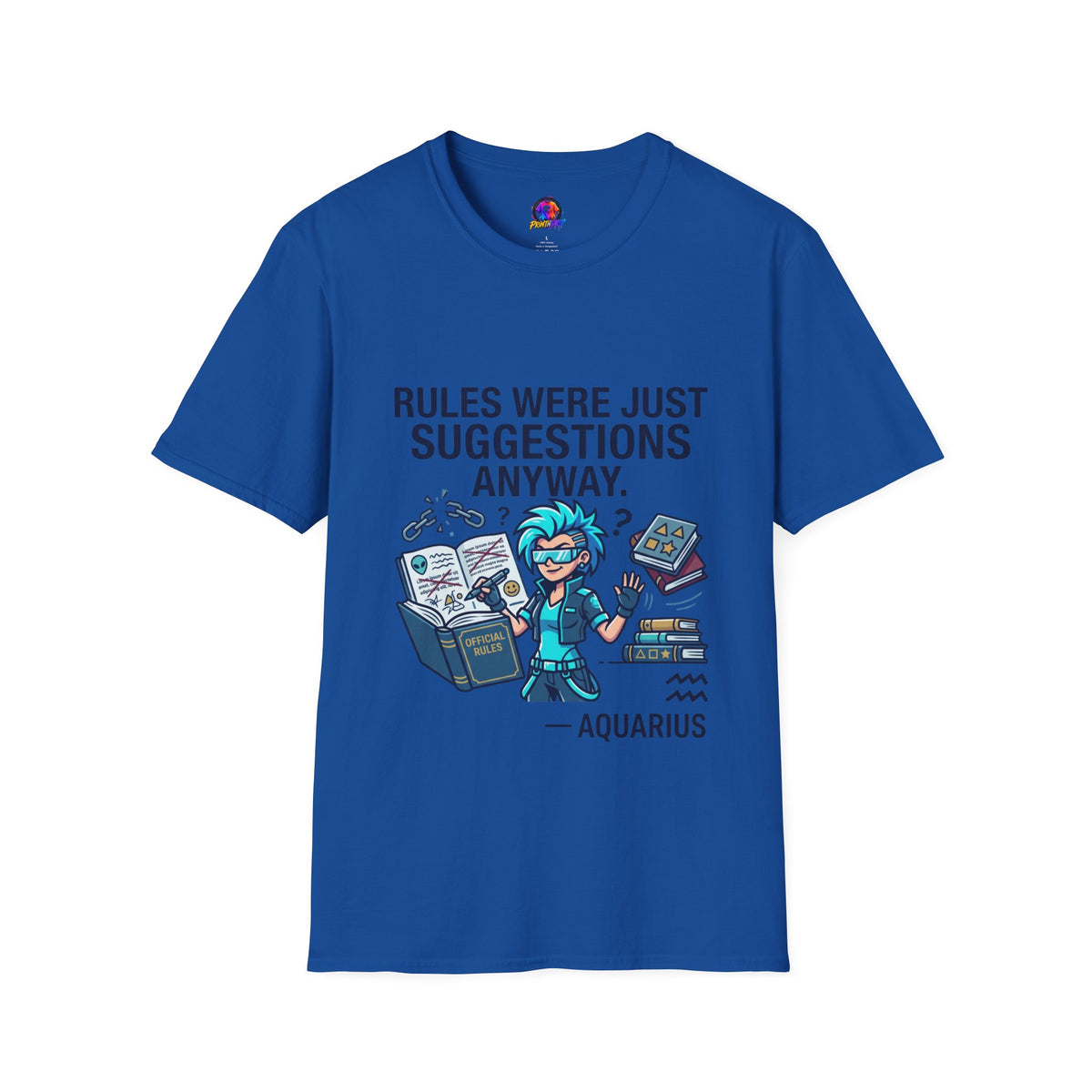 Aquarius Zodiac T‑Shirt — "Rules Were Just Suggestions Anyway" Graphic Tee