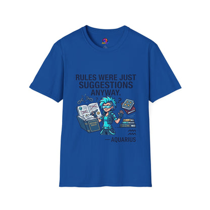 Aquarius Zodiac T‑Shirt — "Rules Were Just Suggestions Anyway" Graphic Tee