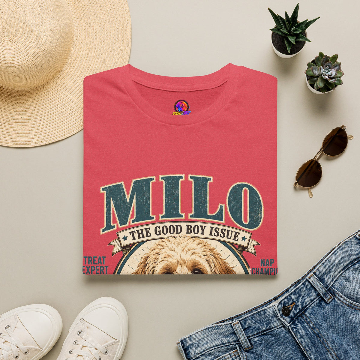 Milo 'The Good Boy Issue' T-Shirt — Cute Dog Portrait Tee