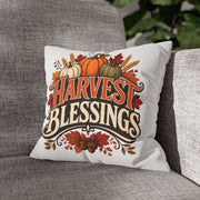 Thanksgiving Harvest Blessings Throw Pillowcase — Autumn Pumpkin Fall Decor