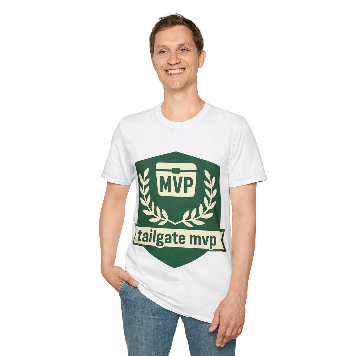 MVP Tailgate T-Shirt — Vintage Green MVP Badge Tee - Trending Now - August 2026
