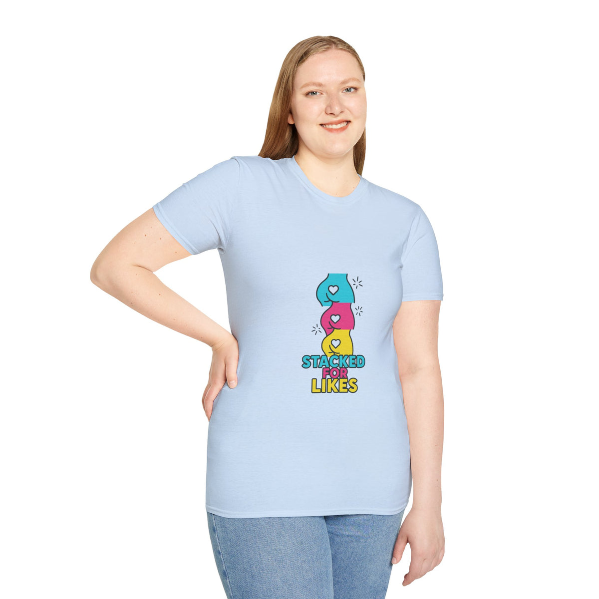 Stacked Likes T-Shirt — Cute Colorful Social Media Hearts Graphic Tee - Trending Now - October 2026
