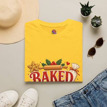 Baked With Love T-Shirt — Holiday Baking Christmas Cookie Chef Tee
