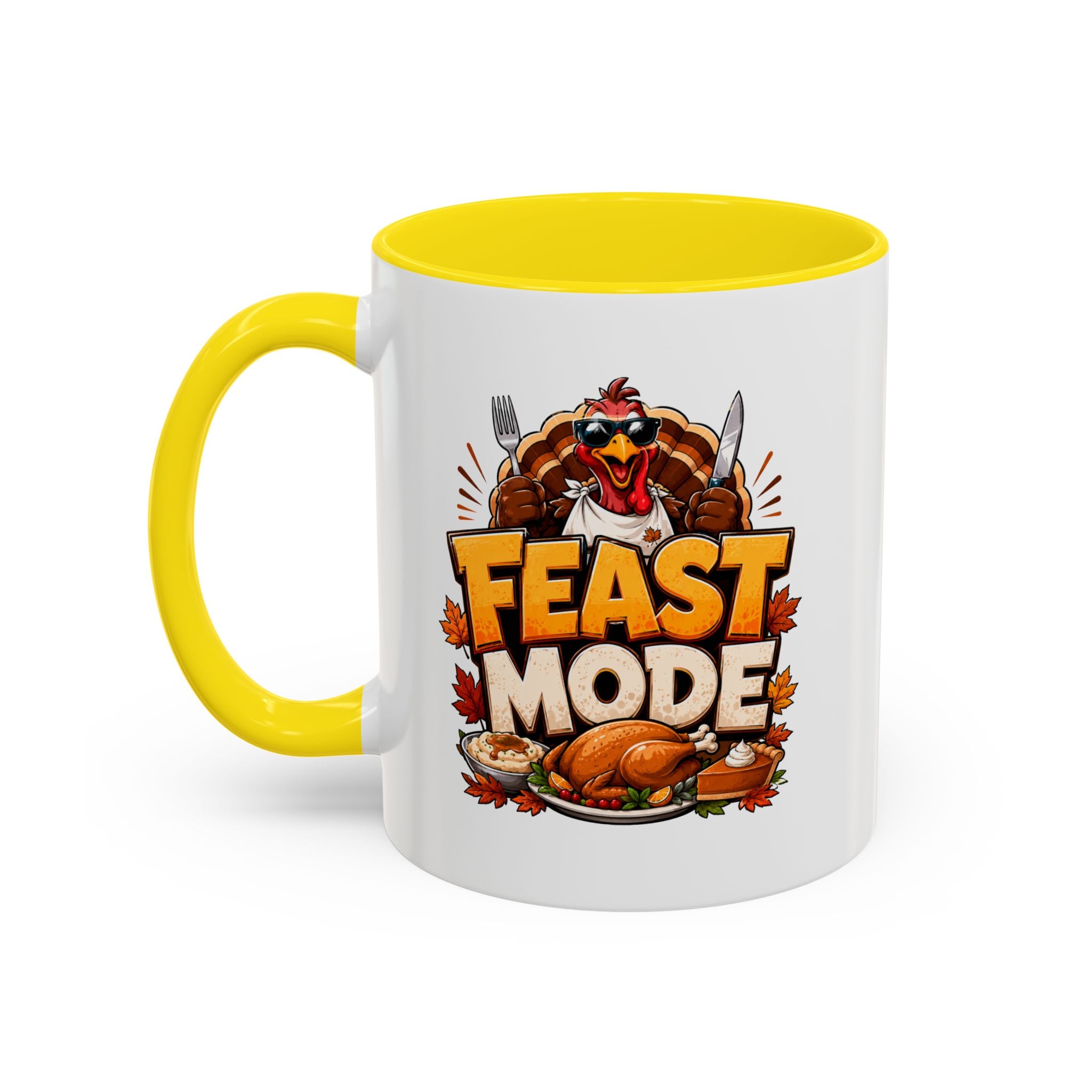 Thanksgiving Mug Feast Mode Coffee Mug — Thanksgiving Turkey Holiday Mug