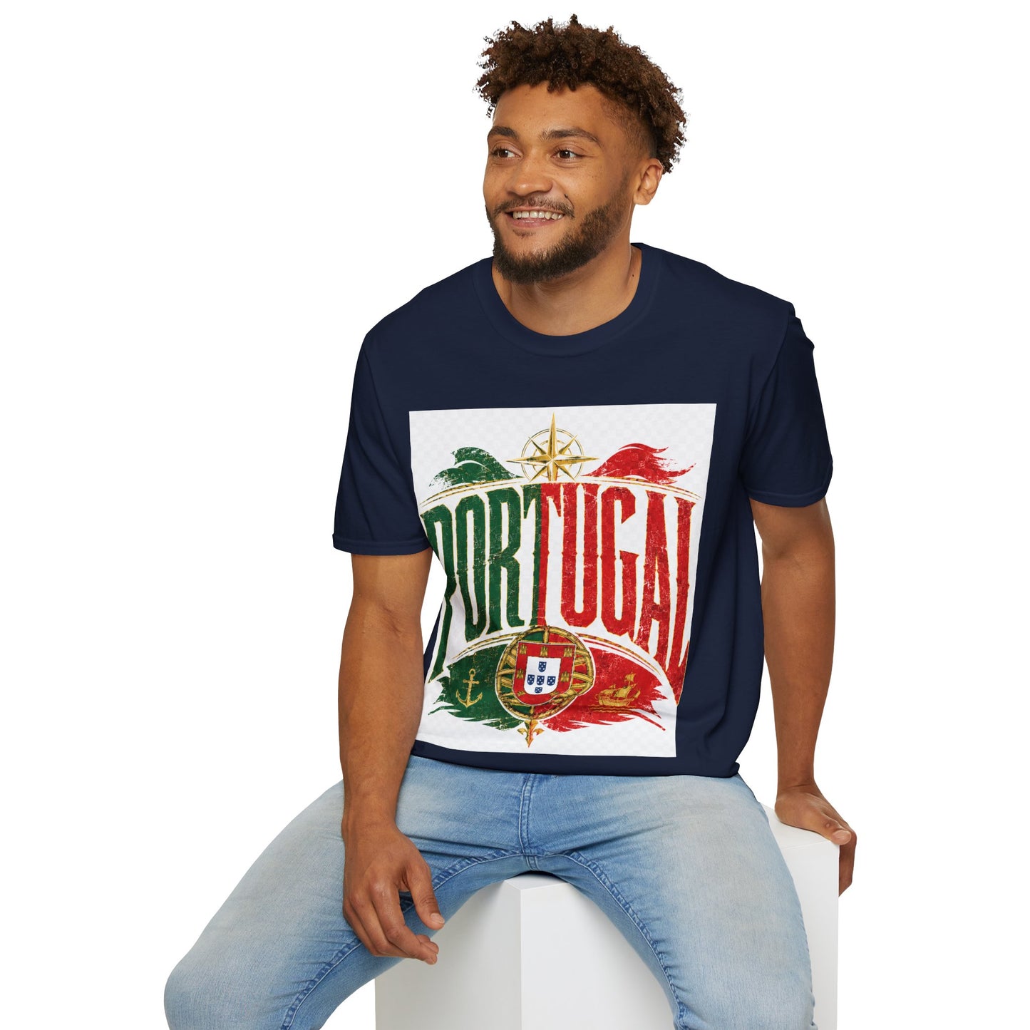 Portugal Vintage Compass T-Shirt — Retro Portuguese Flag Travel Tee