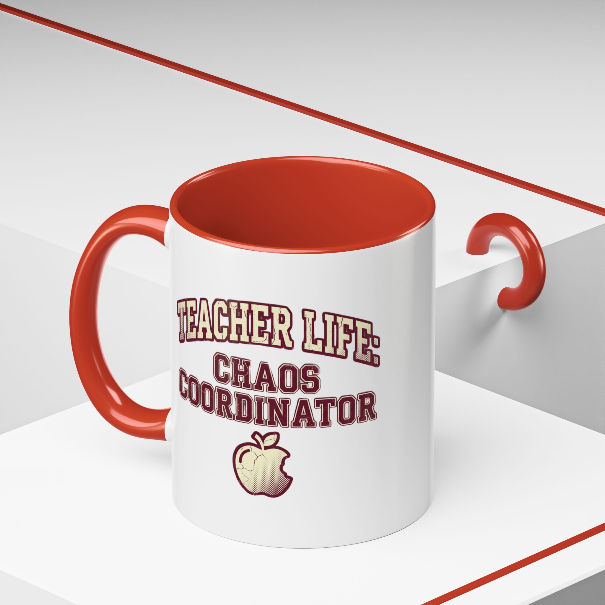 Funny Teacher Life Chaos Coordinator Coffee Mug — Accent Mug