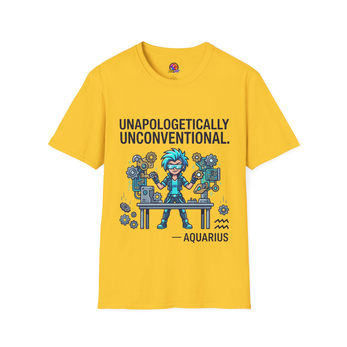 Unapologetically Unconventional T-Shirt — Quirky Steampunk Inventor Graphic Tee