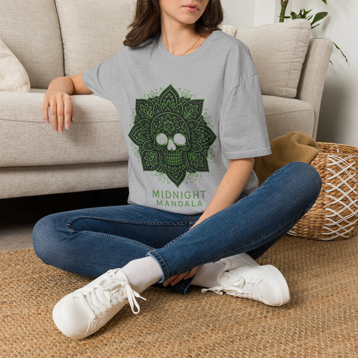 Mandala Skull T-Shirt — Midnight Mandala Floral Skull Tee - Trending Now - August 2026