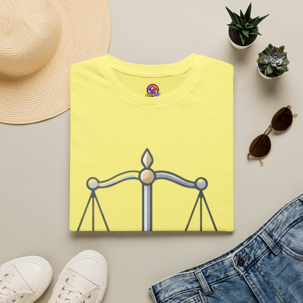 Libra Scales T-Shirt — Zodiac Balance Graphic Tee