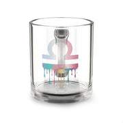 Libra Drip Glass Mug — Astrological Zodiac Coffee Cup (10oz)