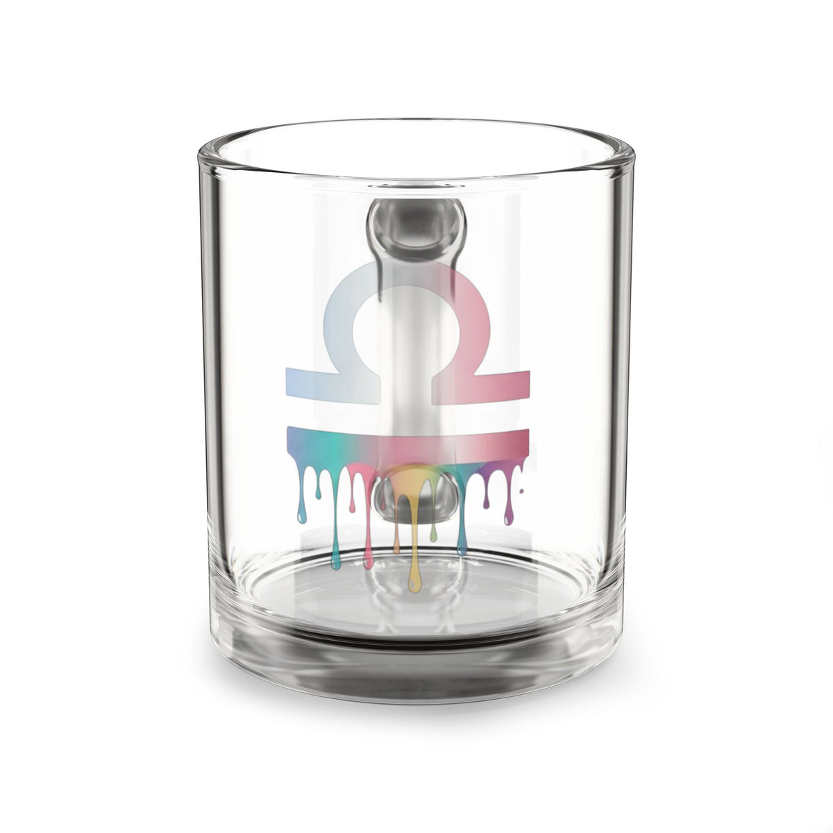 Libra Drip Glass Mug — Astrological Zodiac Coffee Cup (10oz)
