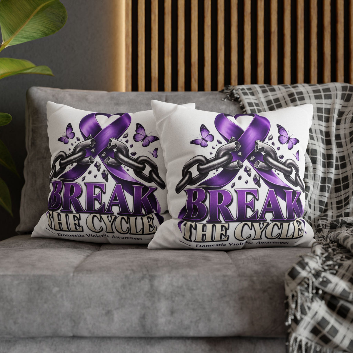 Break the Cycle Domestic Violence Awareness Pillow