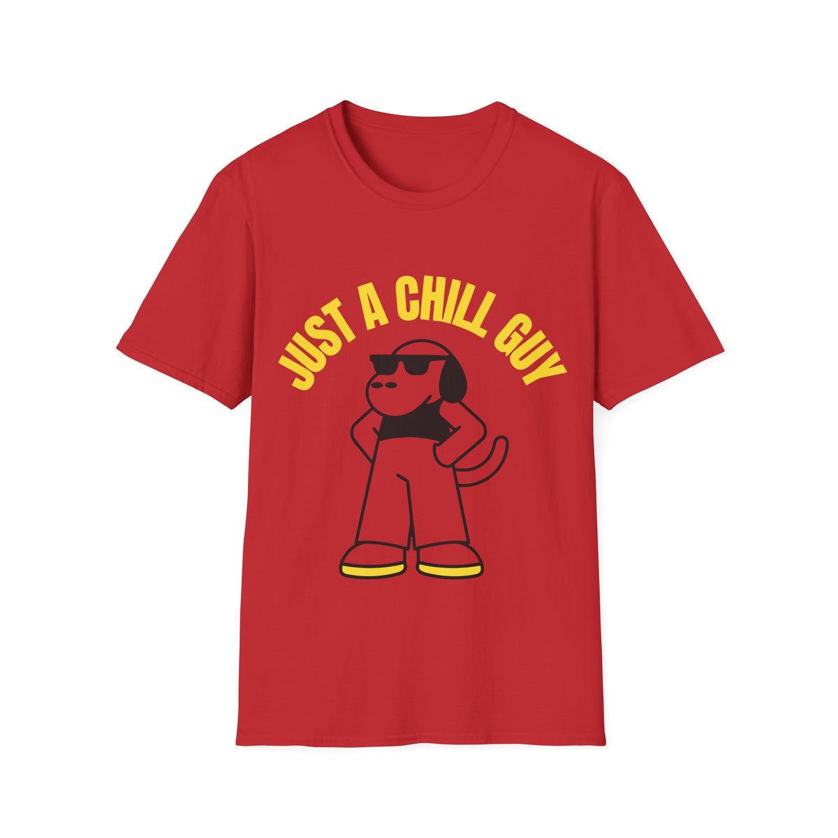 Just A Chill Guy Yellow Arch Mascot T-Shirt - Viral Meme Aesthetic Graphic Tee - Trending Now - September 2026