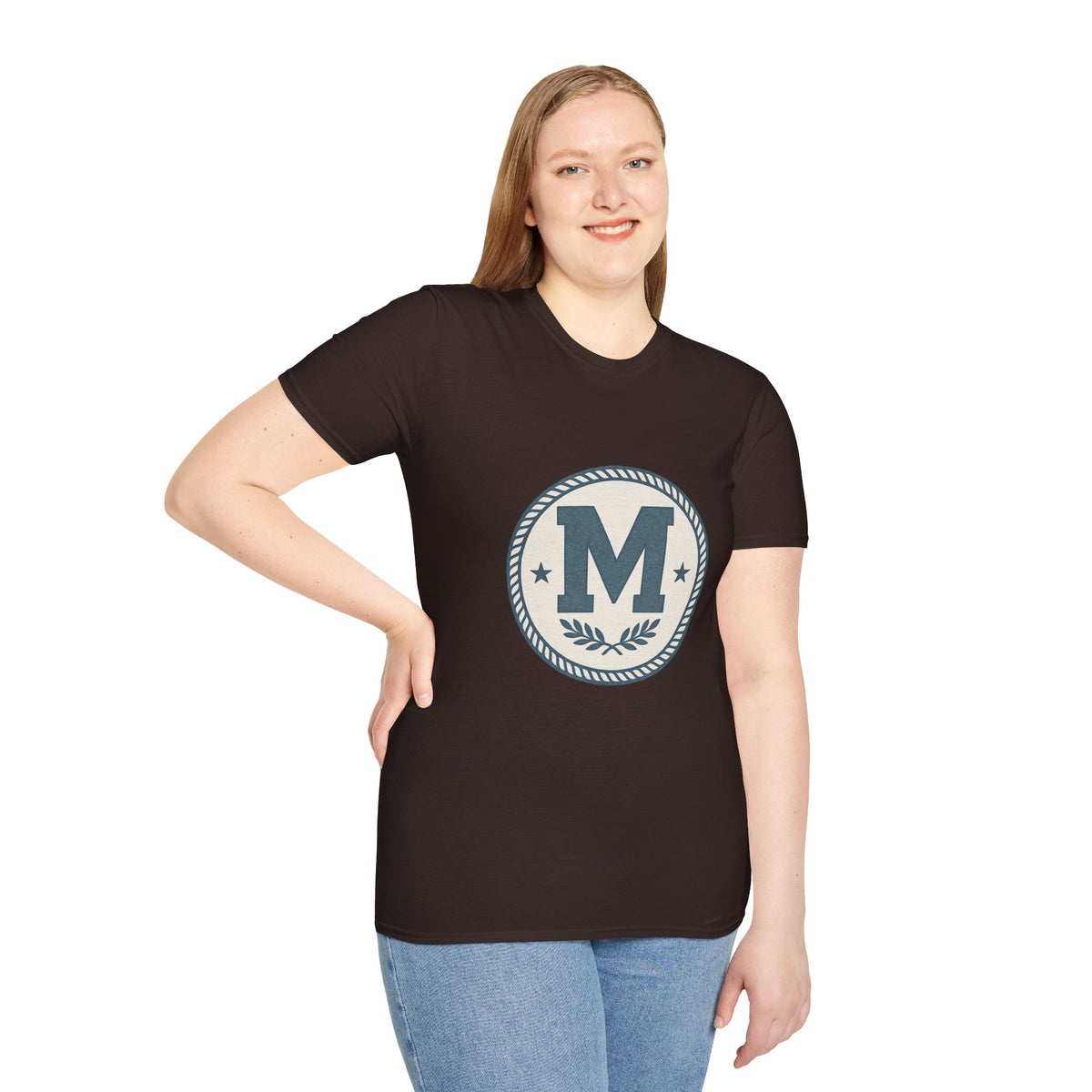 Monogram M Crest T‑Shirt — Vintage Initial Logo Tee - Trending Now - August 2026