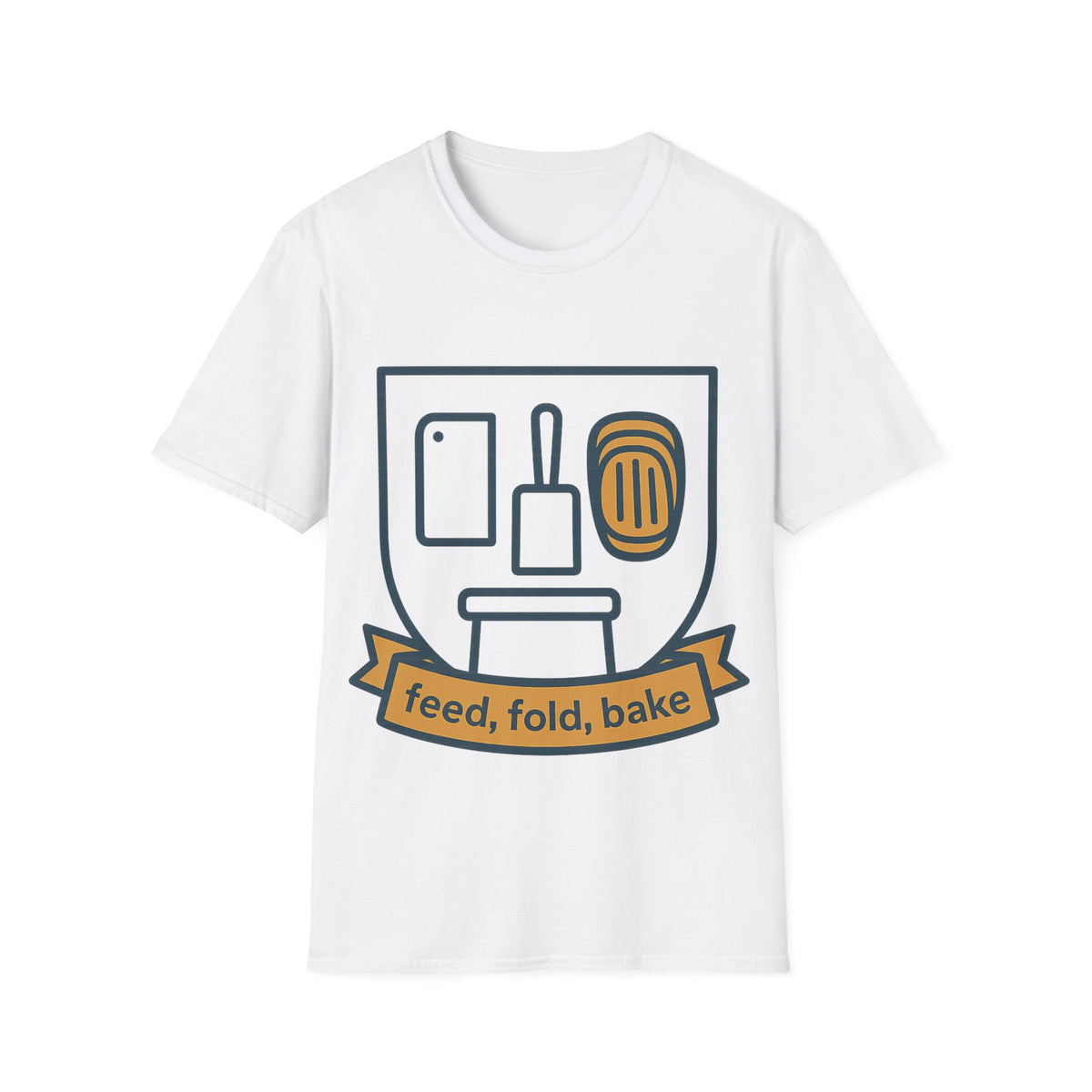 "Fresh Baked, In-House" Retro Bakery Shield Tee - Cute Pastry Baker Chef White T-Shirt - Trending Now - September 2026