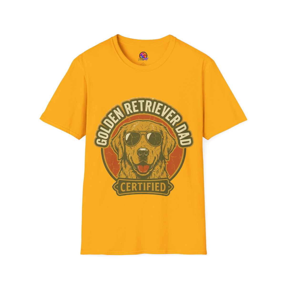 Golden Retriever Dad T-Shirt — Certified Retro Dog Dad Tee