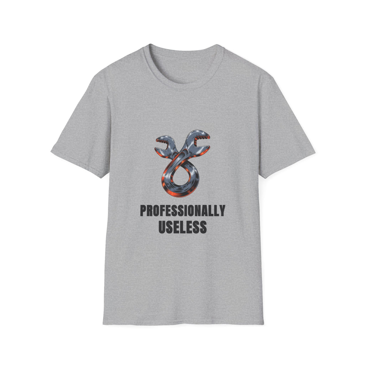 T-Shirt — 'Professionally Useless' Wrench Graphic Tee - Trending Now - August 2026