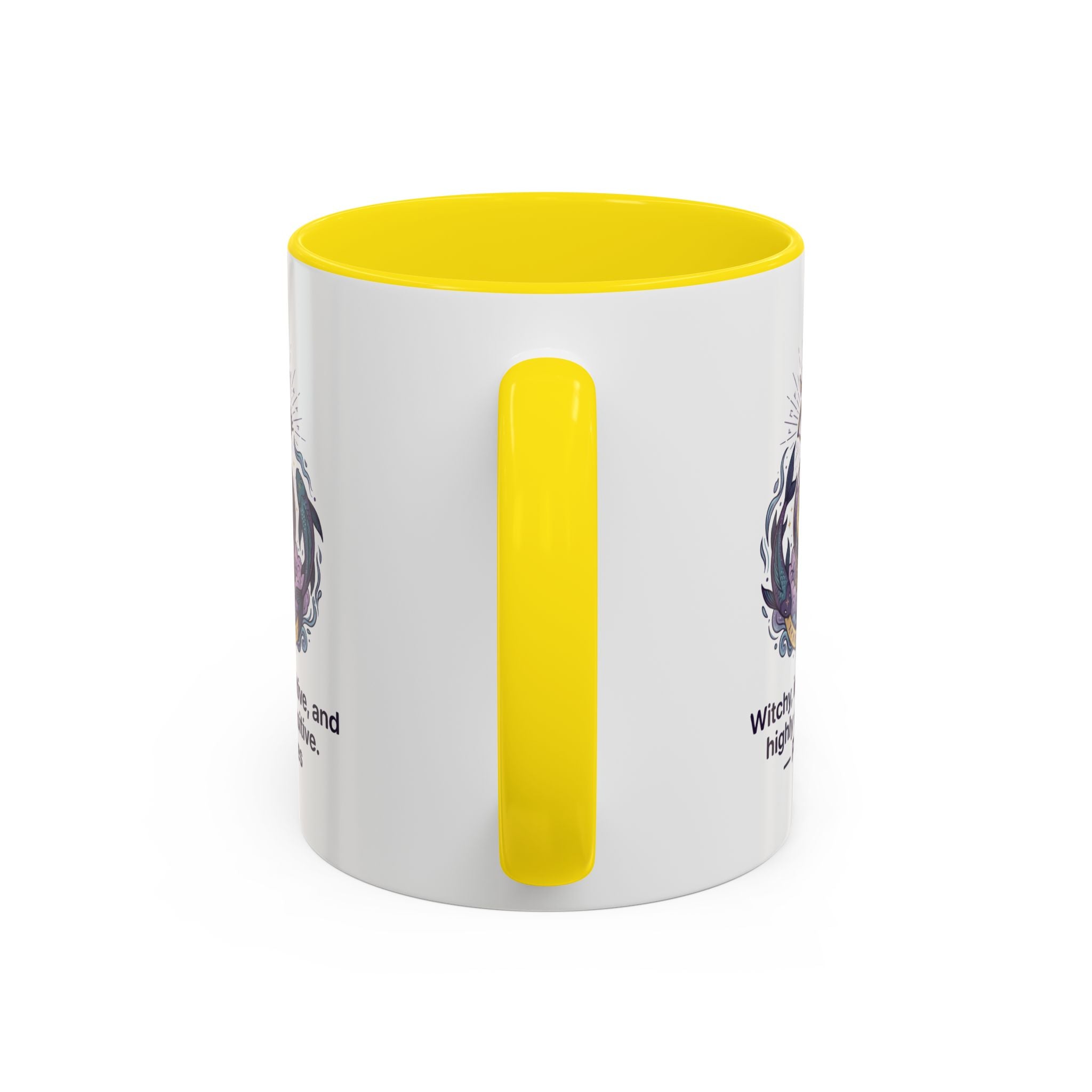 Pisces Witchy Accent Mug — "Witchy, intuitive, and highly sensitive" Astrology Coffee Cup (11/15oz)