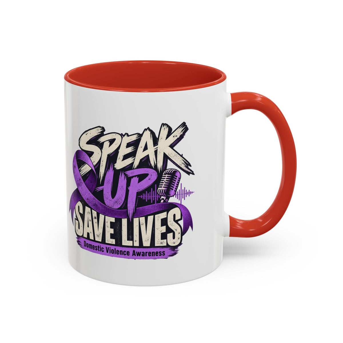 Speak Up Save Lives Domestic Violence Awareness Coffee Mug