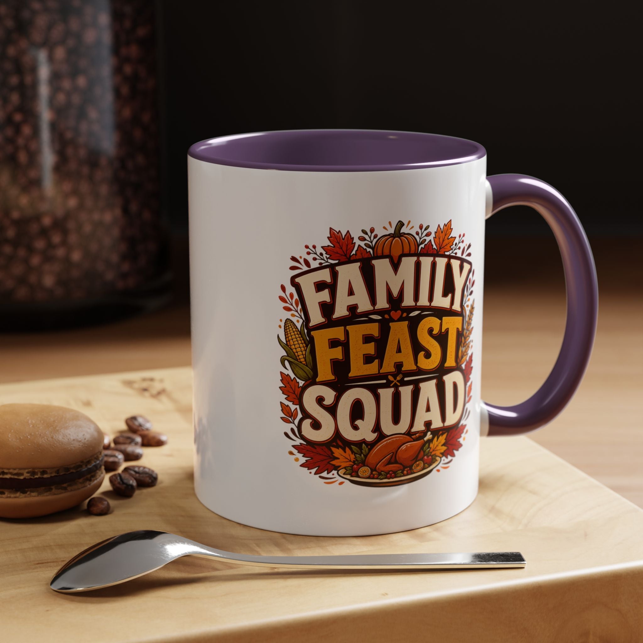 Thanksgiving Mug Family Feast Squad Coffee Mug — Thanksgiving Fall Holiday Accent Mug