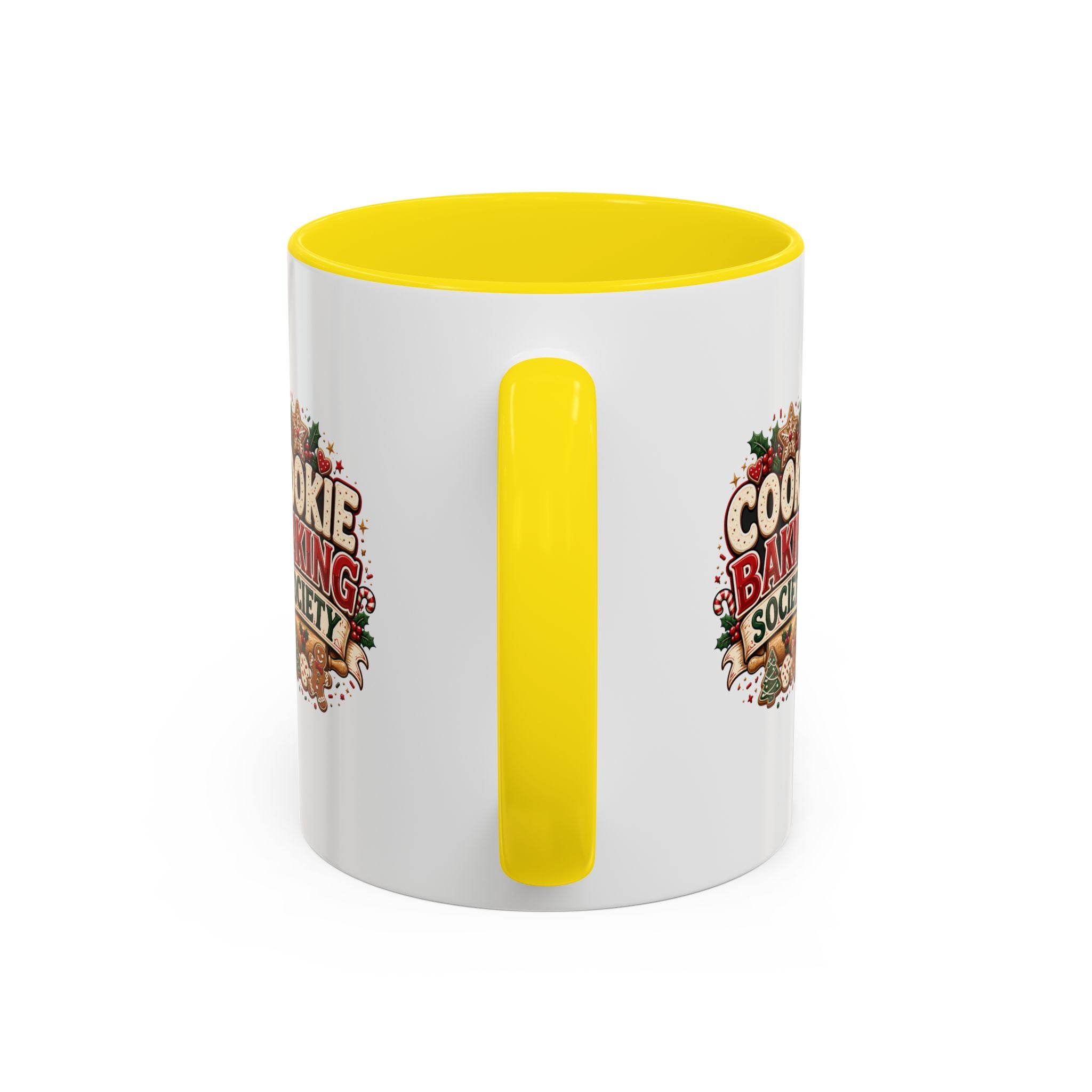 Cookie Baking Society Accent Coffee Mug — Holiday Baking Ceramic Mug