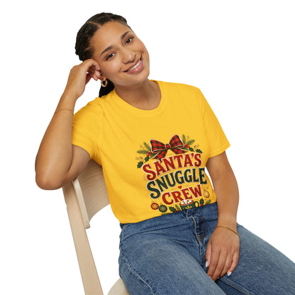 Santa's Snuggle Crew T-Shirt — Cute Christmas Holiday Tee