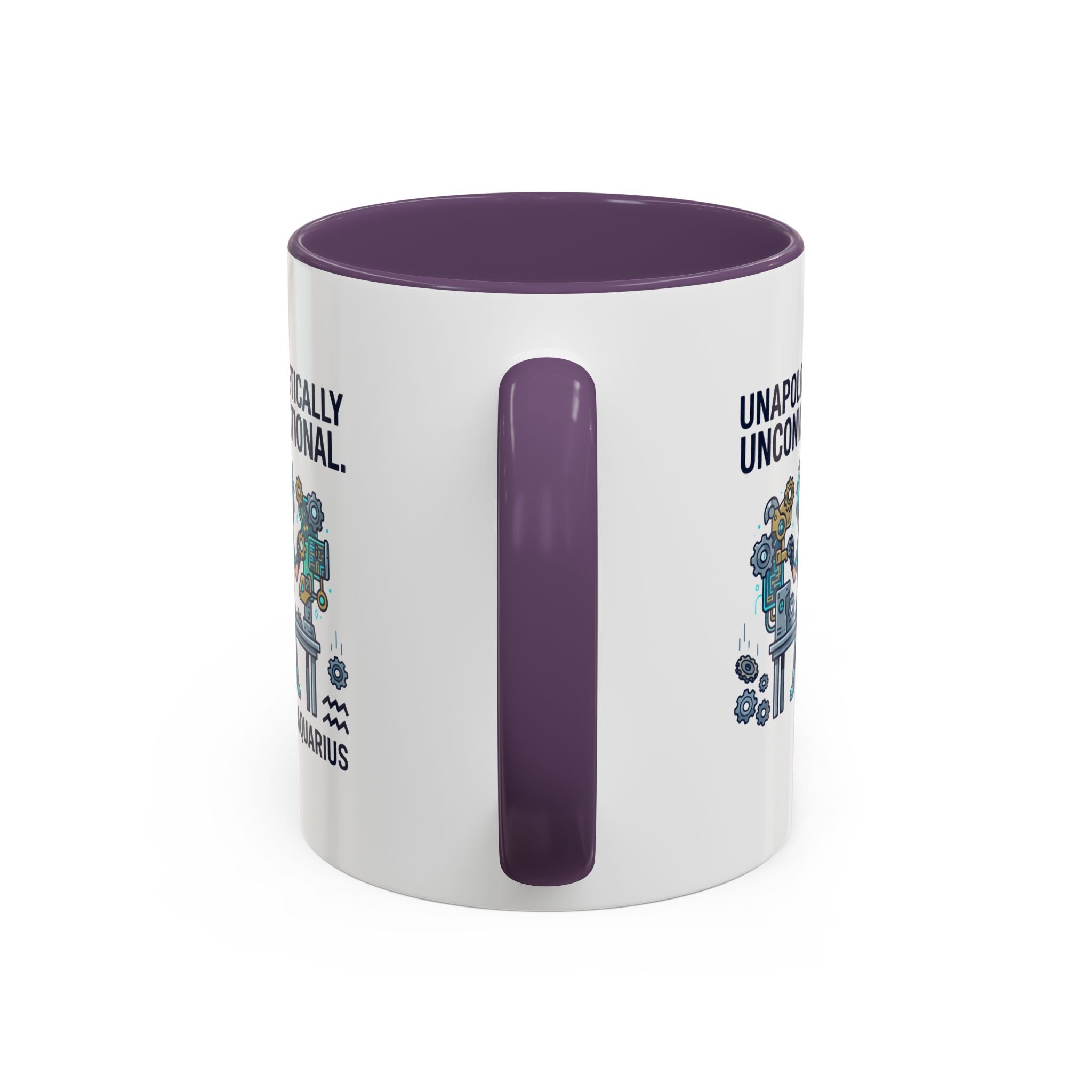Aquarius Coffee Mug - "Unapologetically Unconventional" Zodiac Accent Mug 11oz