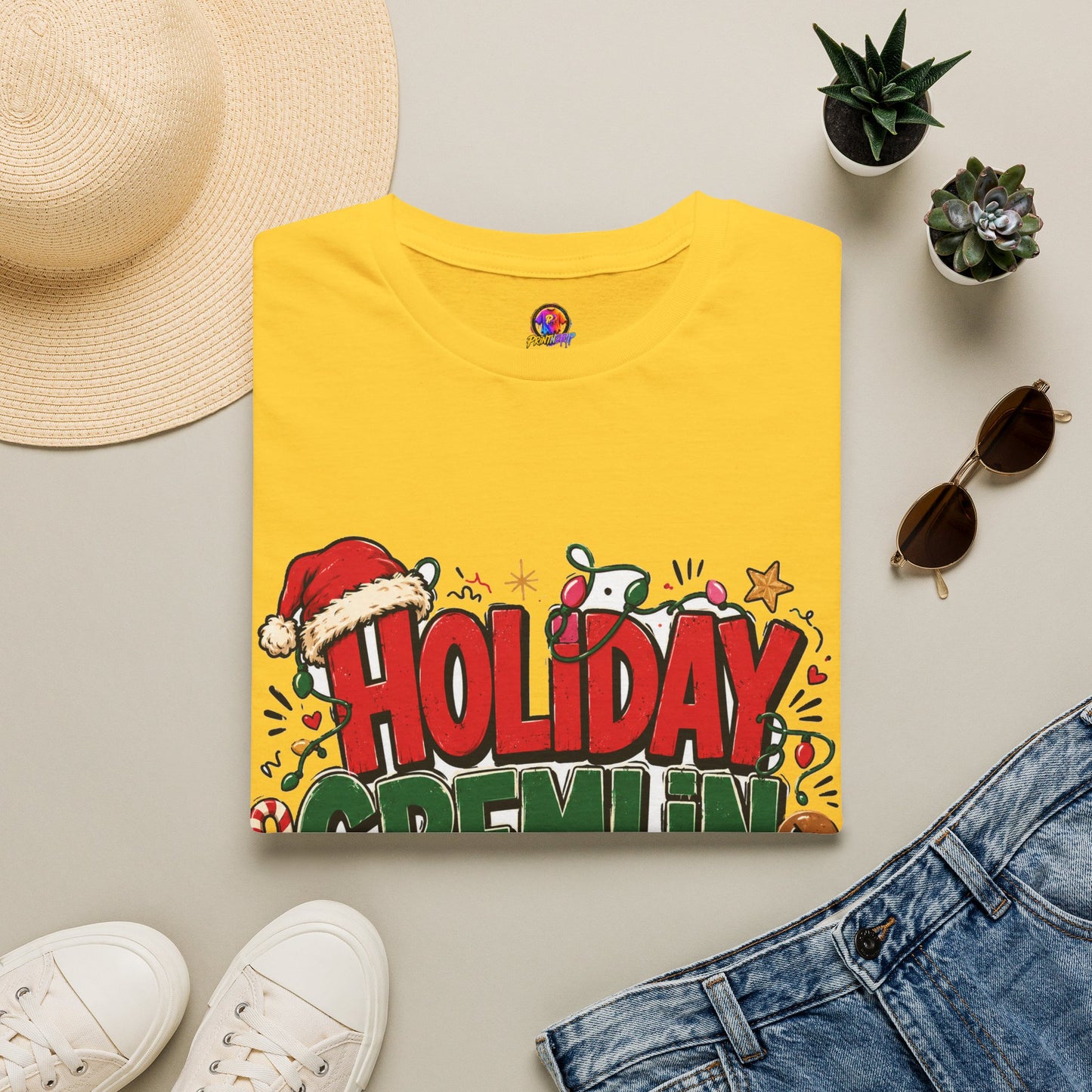 Holiday Gremlin Mode T-Shirt — Christmas Cute Festive Graphic Tee