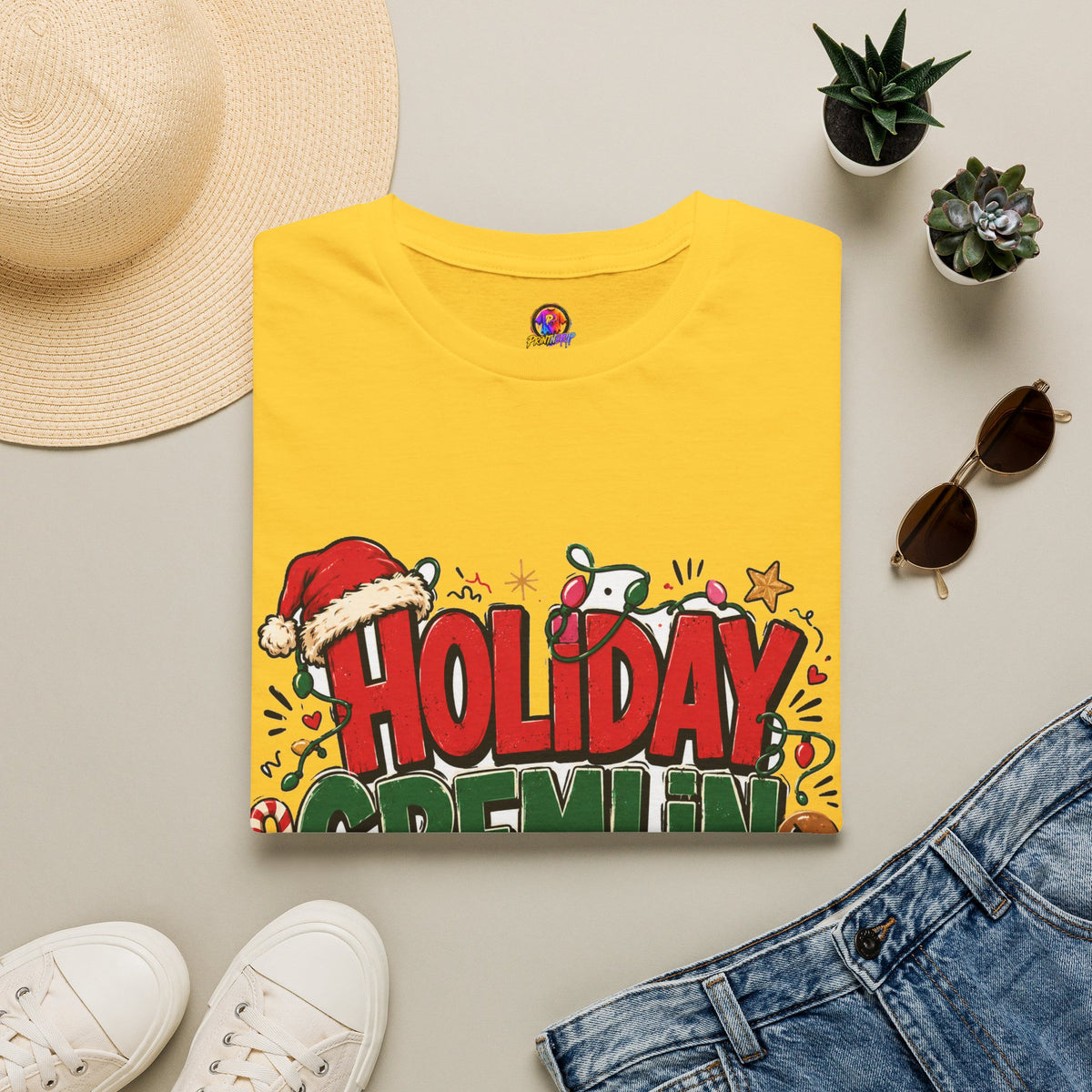 Holiday Gremlin Mode T-Shirt — Christmas Cute Festive Graphic Tee
