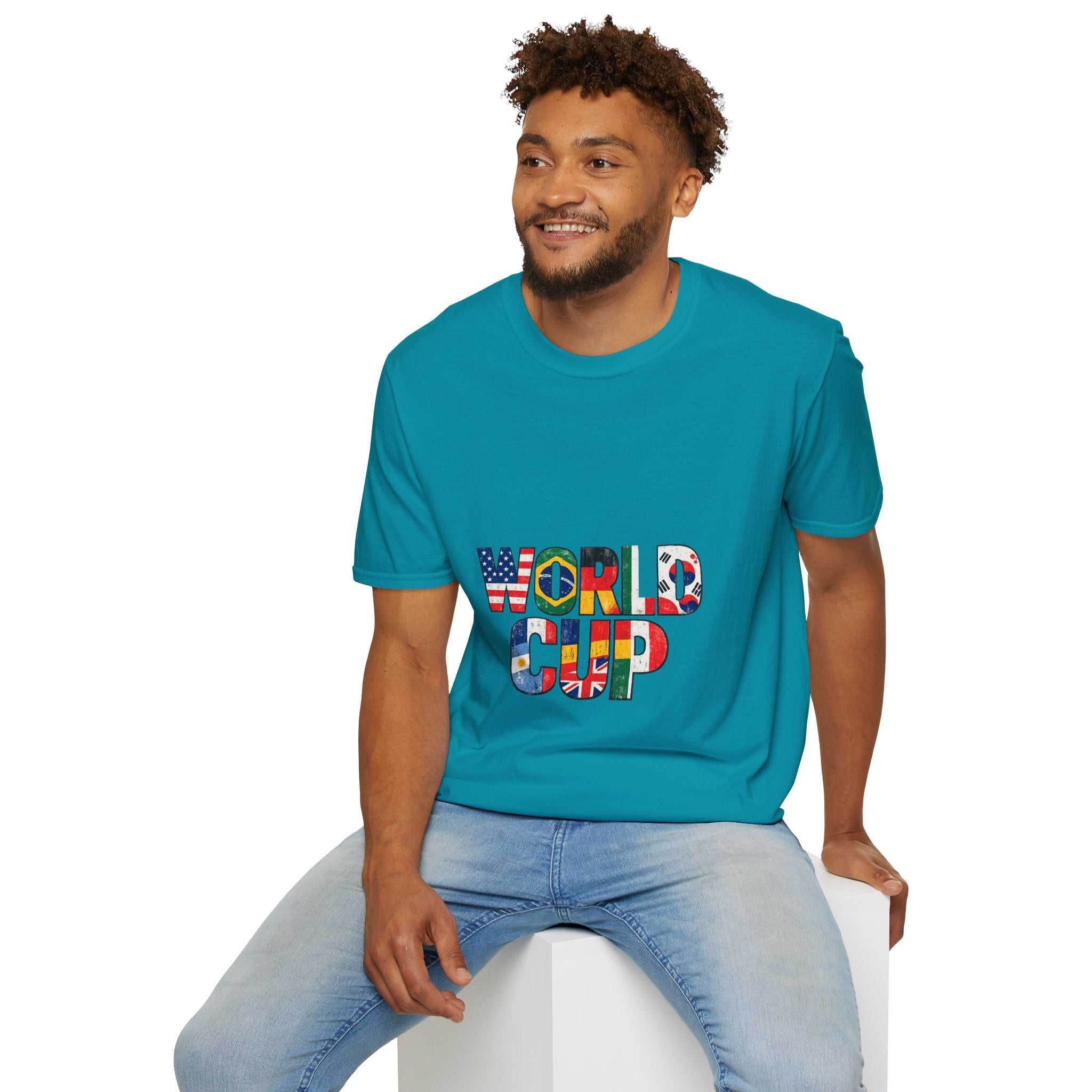 World Cup Flag Graphic T-Shirt — 'WORLD CUP' International Soccer Fans Tee
