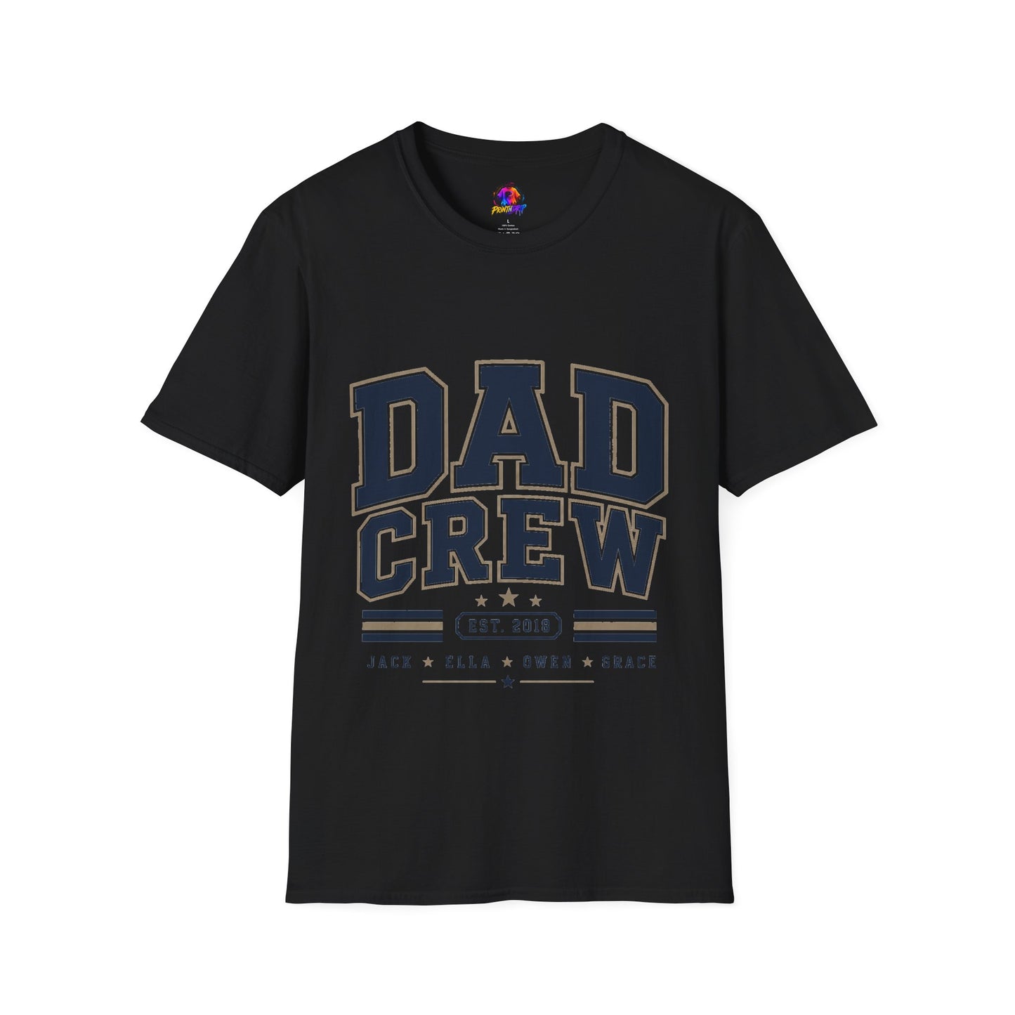 Dad Crew T-Shirt — Vintage Collegiate "DAD CREW" Father's Day Tee