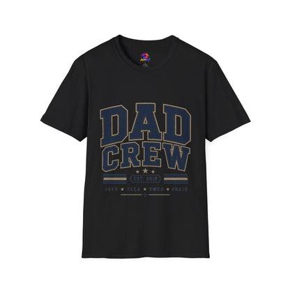 Dad Crew T-Shirt — Vintage Collegiate "DAD CREW" Father's Day Tee