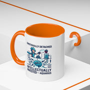 Aquarius Coffee Mug - "Emotionally Detached, Intellectually Invested" Accent Mug 11oz