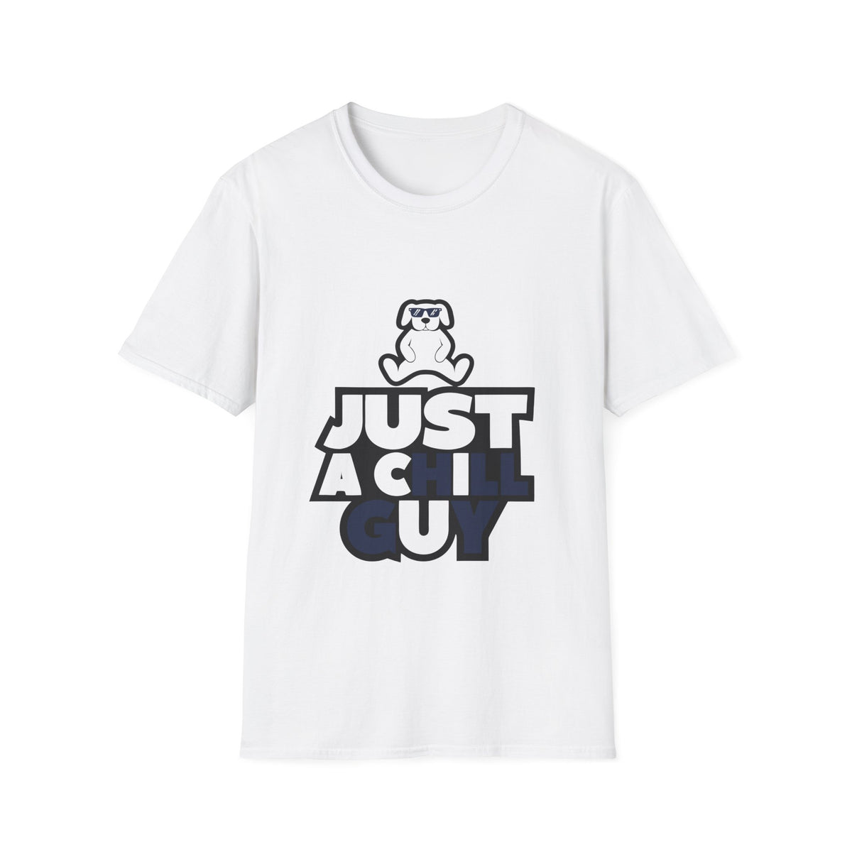 Just A Chill Guy Deconstructed Block T-Shirt - Minimalist Viral Meme Tee - Trending Now - September 2026