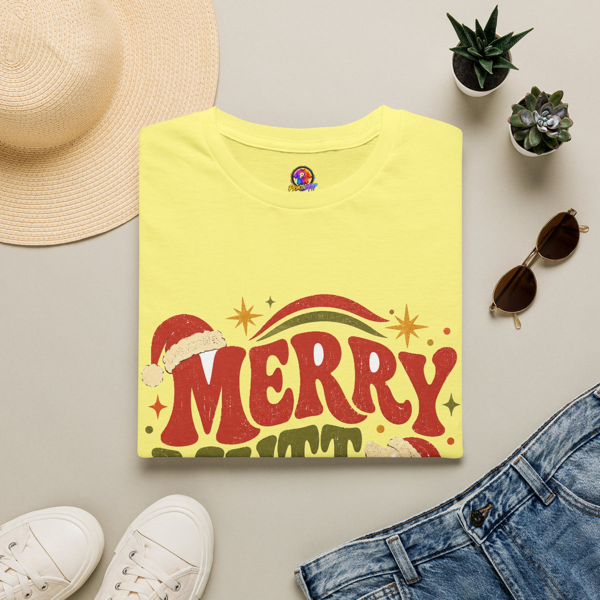 Merry Mutt Club T-Shirt — Retro Christmas Dog Lover Tee